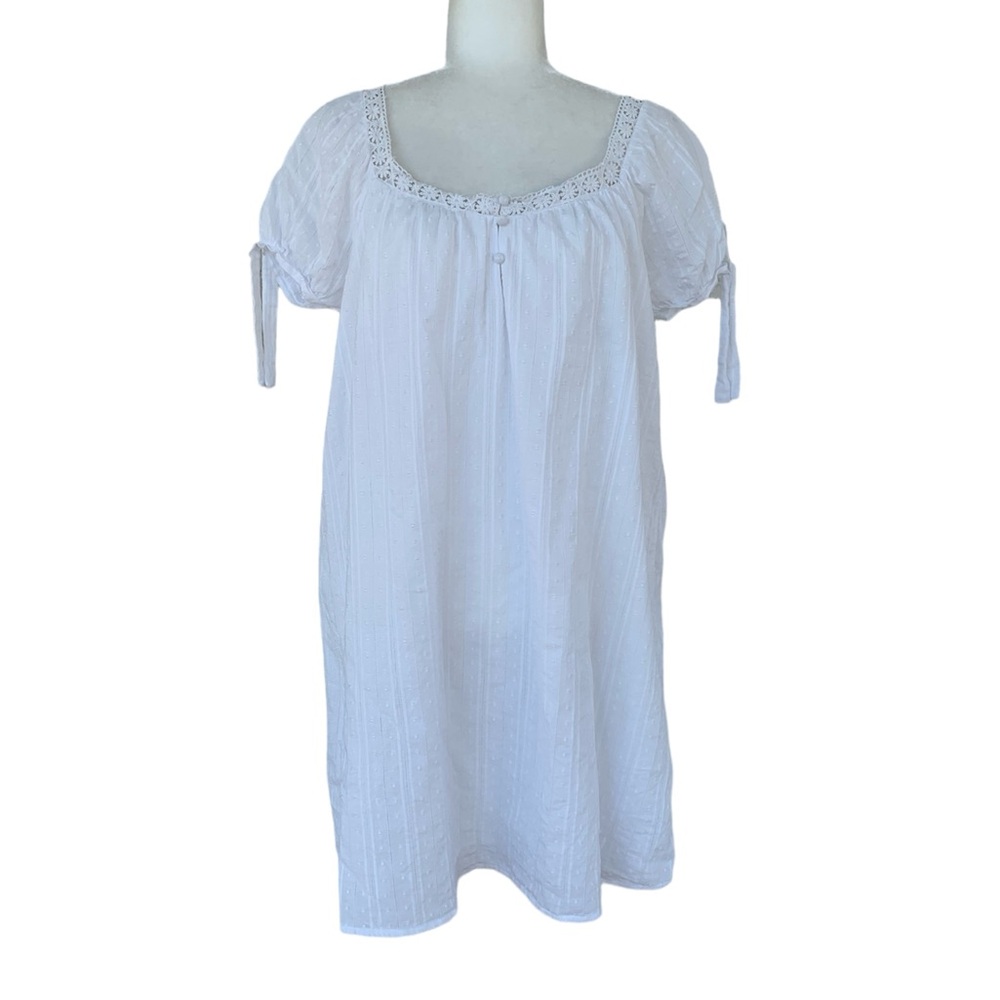 White Shift Dress Lounge Comfort Lined